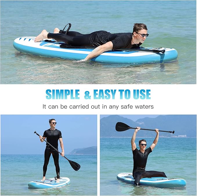 Famistar Inflatable Paddle Board BL-A04 12`x 32" x 6" (Blue) (New Open Box)