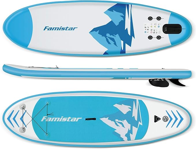 Famistar Inflatable Paddle Board BL-A04 12`x 32" x 6" (Blue) (New Open Box)