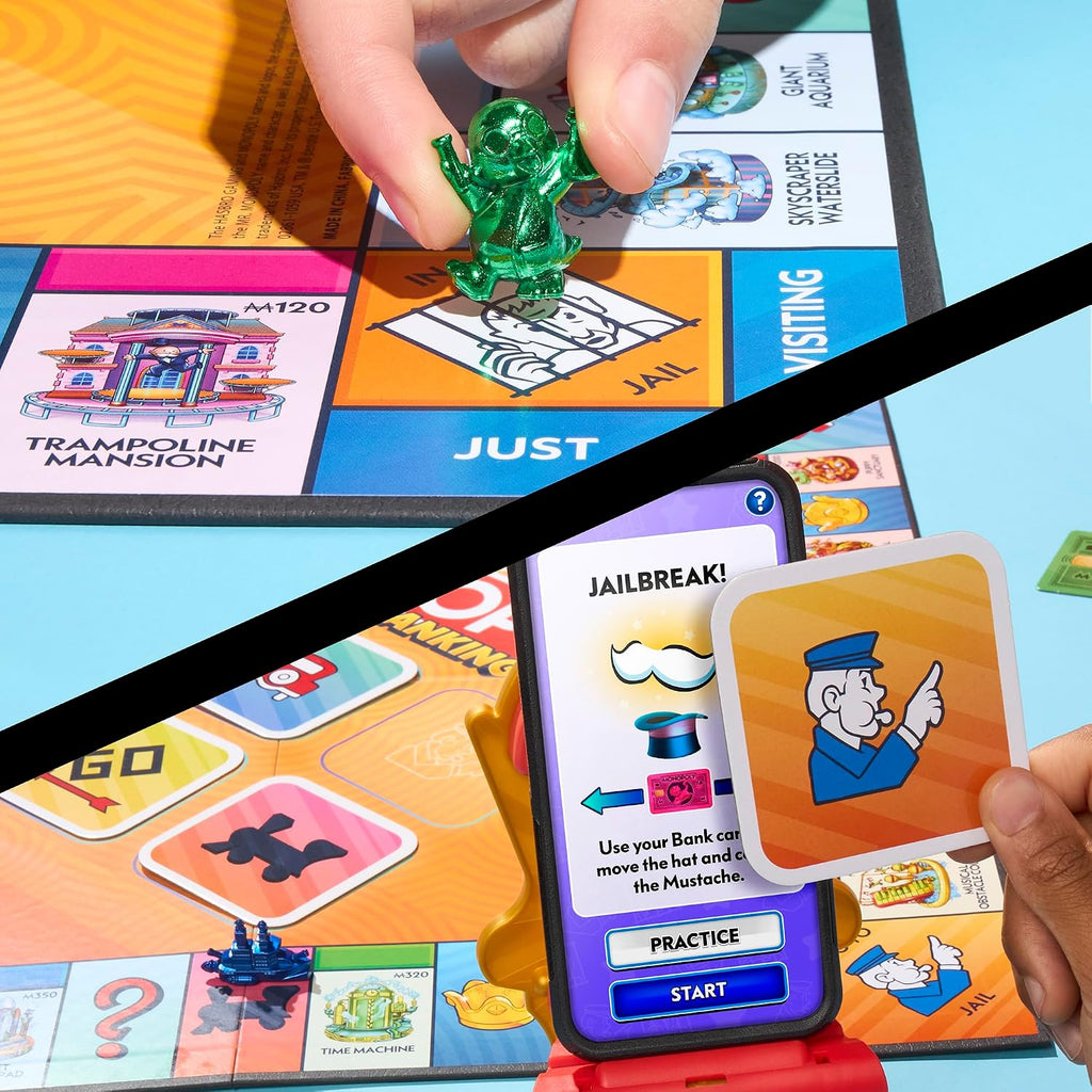 Monopoly App Banking Board Game| App-Enabled Game | Links to Smart Devices | Ages 8+ | 2 to 6 Players | 45 Mins. | Family Games for Kids