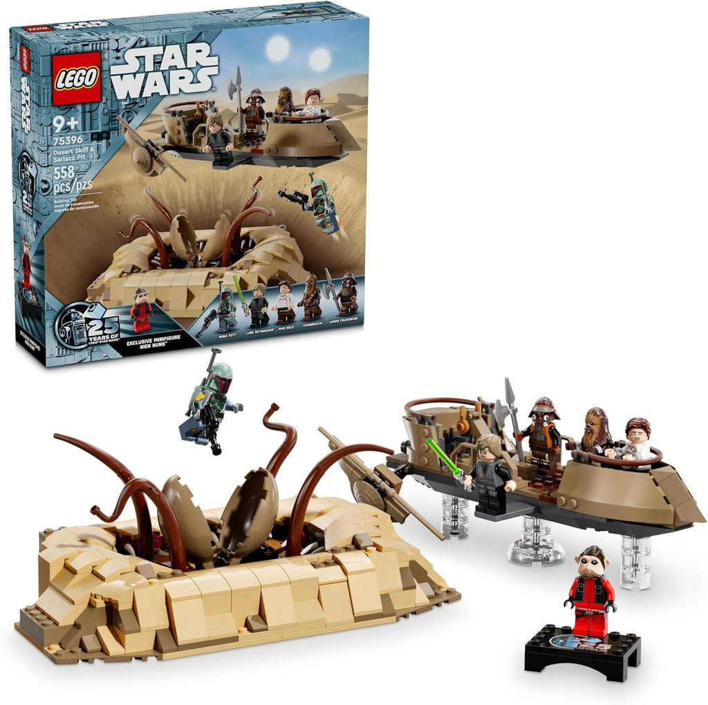 LEGO Star Wars: #75396 Return of The Jedi Desert Skiff & Sarlacc Pit, Vehicle Building Set with 25th Anniversary Minifigure Nien Nunb