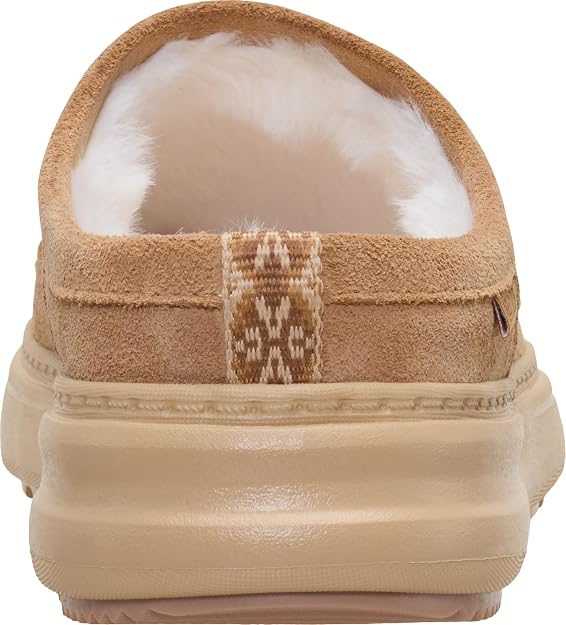 HEYDUDE Women's Remi Toastee Suede Clog | Sherpa Lined Size w9