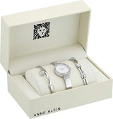 Anne Klein Women's Premium Crystal Accented Watch and Bracelet Set (NEW, OPEN BOX)