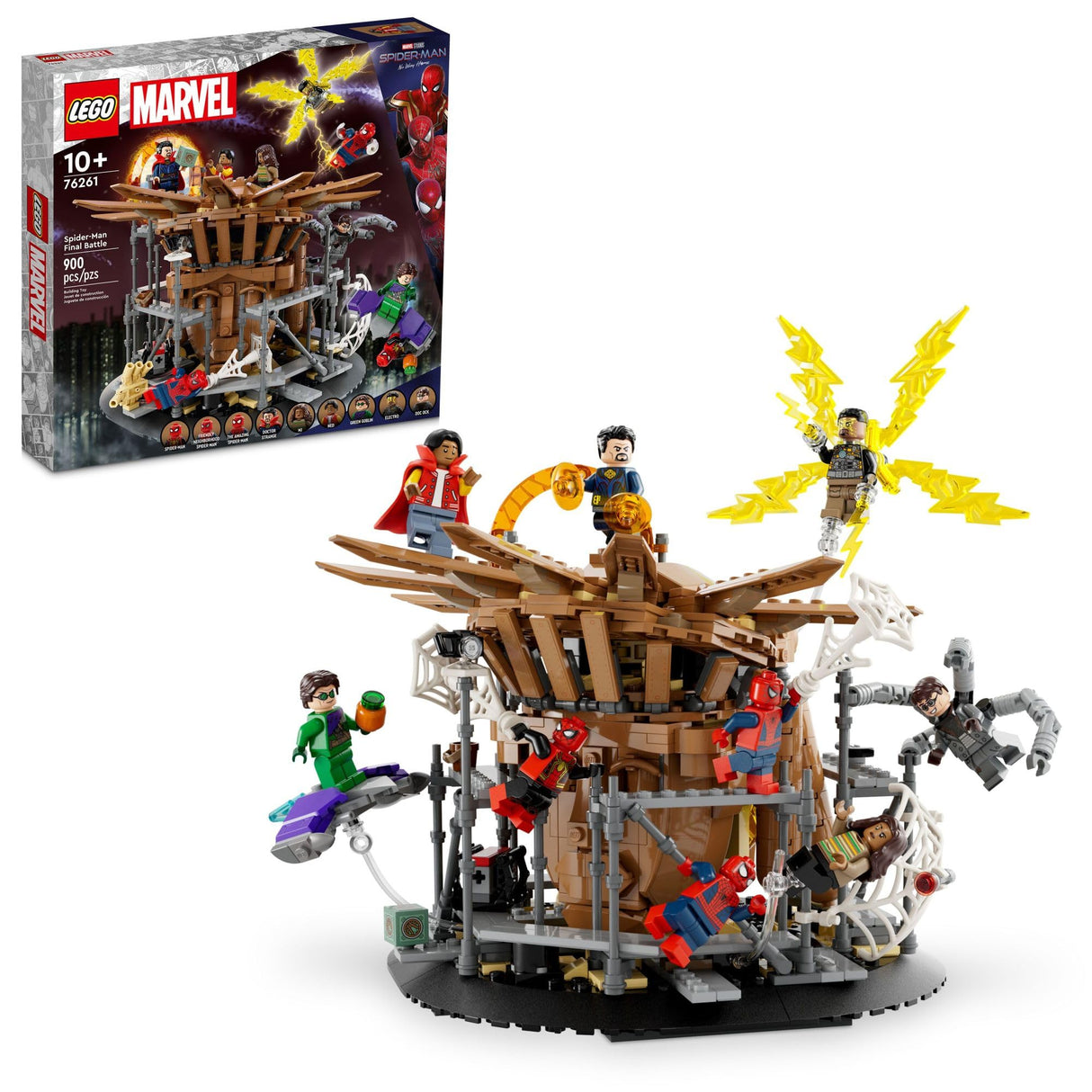 LEGO Marvel Spider-Man Final Battle Building Toy Set, Marvel Collectible Based on The Climax of The Spider-Man: No Way Home Movie, Multiverse Marvel Playset with 3 Versions of Spider-Man