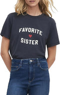 Favorite Daughter Women's The Favorite Sister Tee - Navy/Gardenia - Large