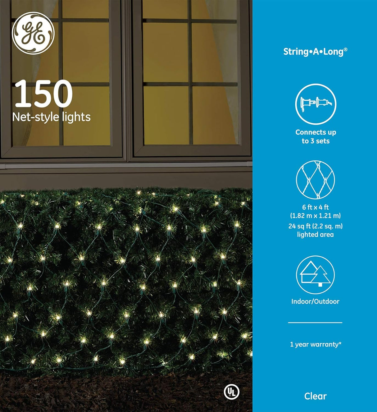 GE 150 Light Net-Style Holiday Light