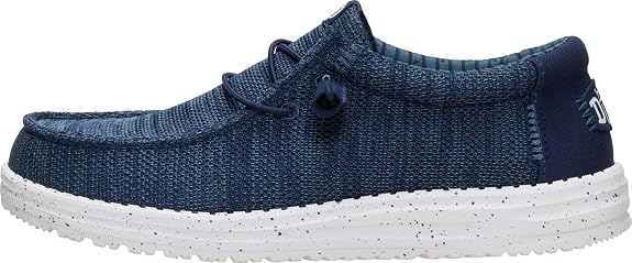 HEYDUDE Men's Wally SE Stretch Sox Slip-Ons in Navy - 10.5