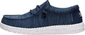 HEYDUDE Men's Wally SE Stretch Sox Slip-Ons in Navy - 10.5