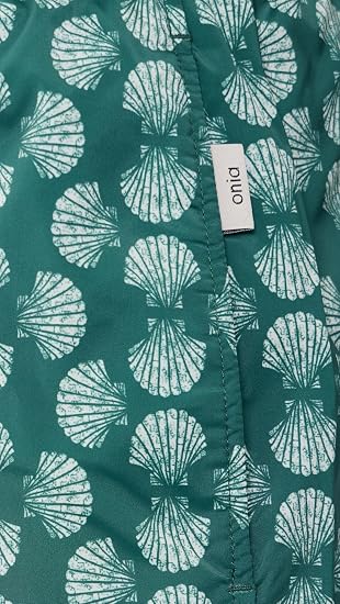 Onia Men's Charles Swim Trunks 5" - Shell Geo/Aloe Multi - Size M