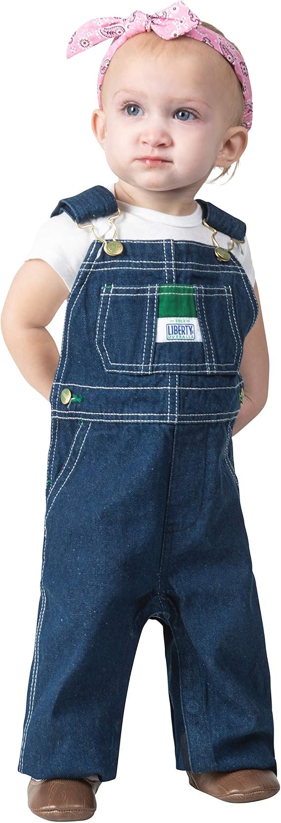 Liberty Infant Denim Bib Overall - Denim - Size 18 Months