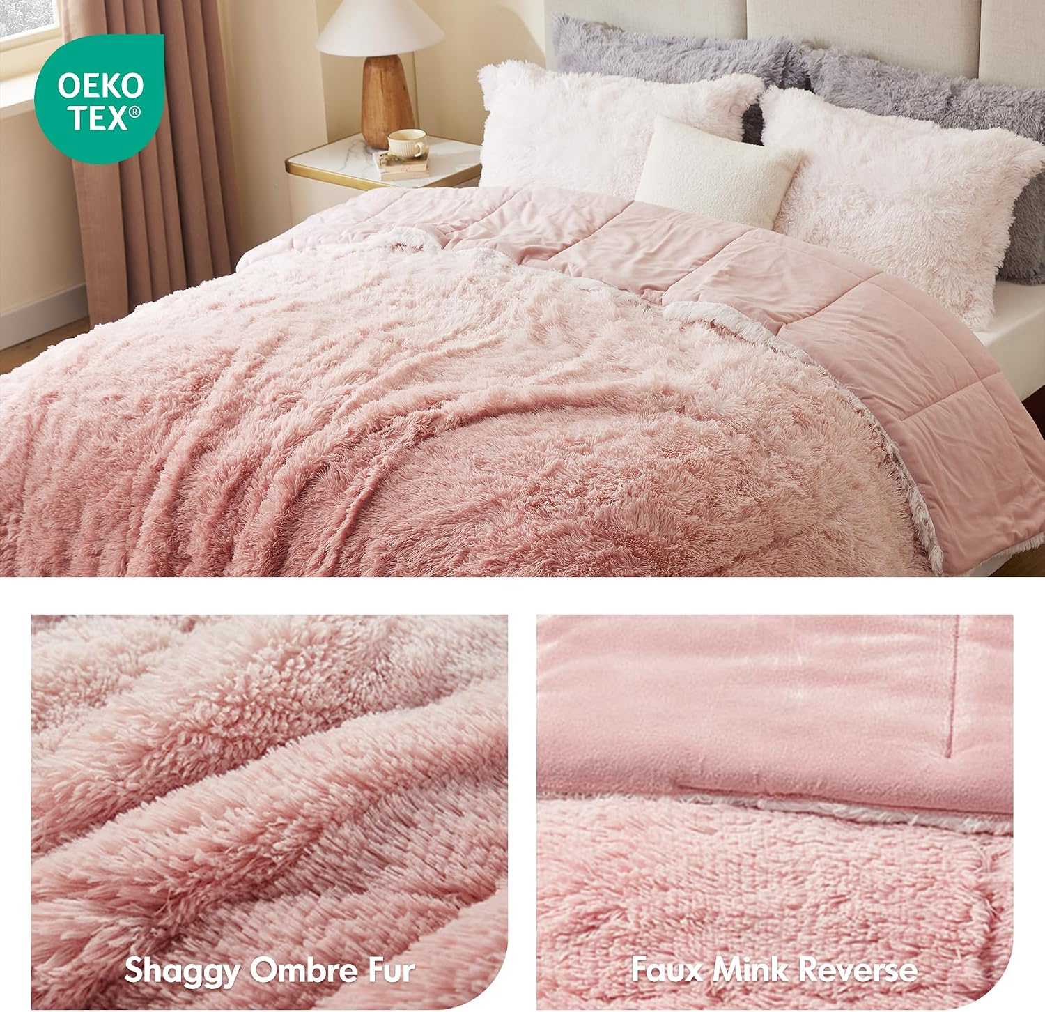Intelligent Design Brielle Comforter Set (3 Piece) - Blush - King/Cal King