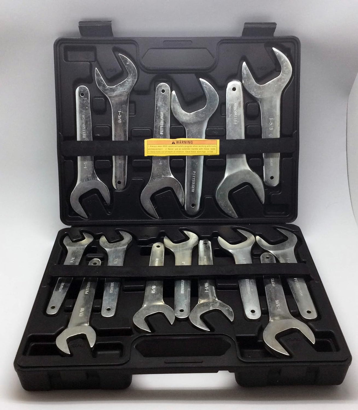 Pittsburgh 15 Piece SAE Service Wrench Set