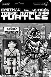 Super7 Teenage Mutant Ninja Turtles Leonardo (Comic Grayscale) - 3.75" TMNT Action Figure with Accessories Classic Cartoon Collectibles(New Open Box)