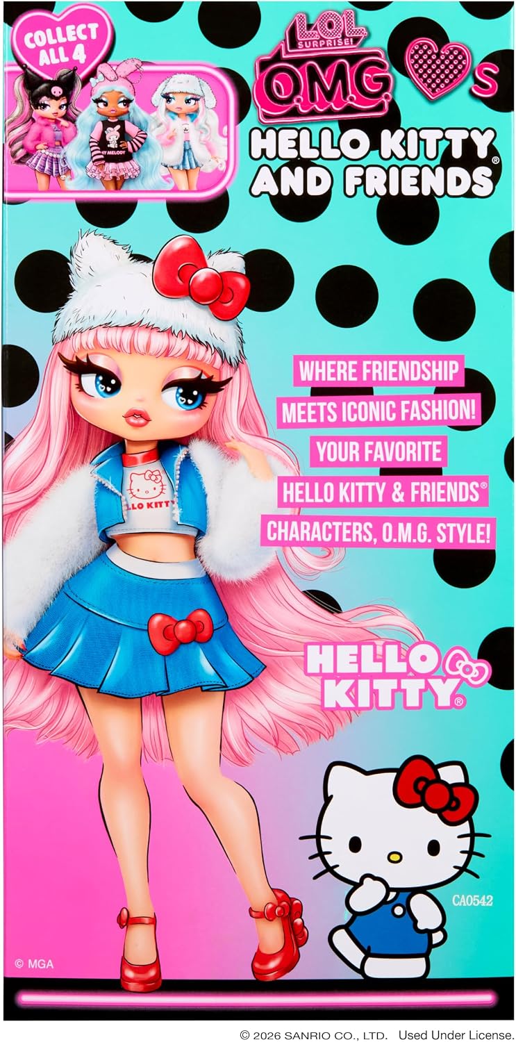 LOL Surprise OMG Loves Hello Kitty and Friends – Hello Kitty – Fashion Doll, Play & Display!