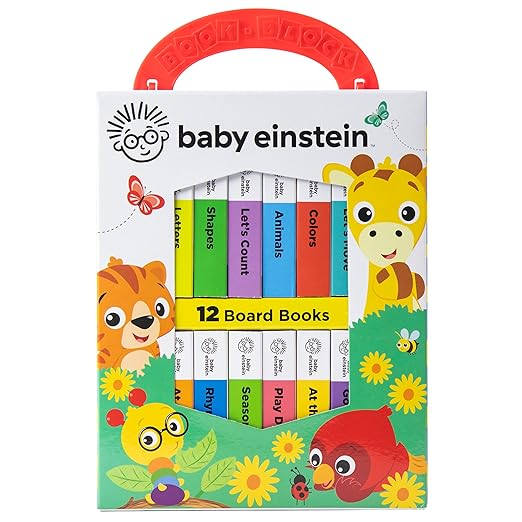 Baby Einstein - My First Library Board Book Block 12-Book Set - First Words, Alphabet, Numbers, and More! - PI Kids