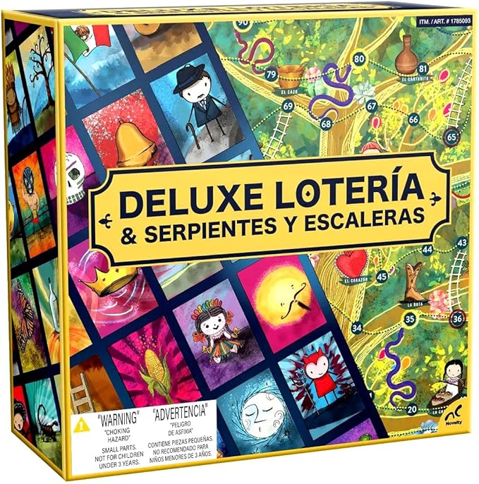Snakes and Ladders (Serpientes Y Escalera) with Loteria Classic Mexican Board Game