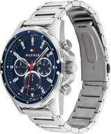 Tommy Hilfiger Men's Quartz Stainless Steel and Bracelet Sporty Watch, Silver (OPEN BOX)