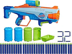 Nerf Elite Junior Rookie Pack, Easy Play Toy Foam Blaster, 32 Nerf Elite Darts, 4 Targets, Nerf Blasters for Kids Outdoor Games, Ages 6 & Up (New Open Box)