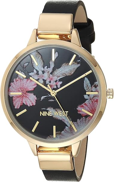 Nine West Women's Floral Dial Strap Watch (NEW, OPEN BOX)