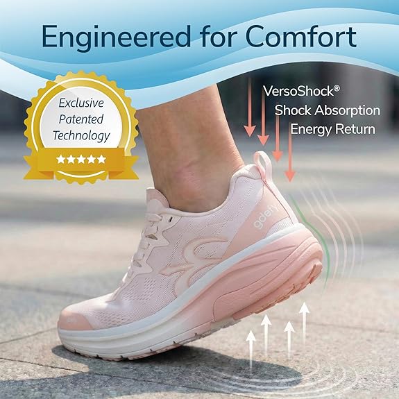 Gravity Defyer g-defy Lauff Lightweight Running Shoes for Women | Comfortable Orthopedic Shoes for Standing All Day | Patented VersoShock Technology | Wide Toe Box Size: 10.5W