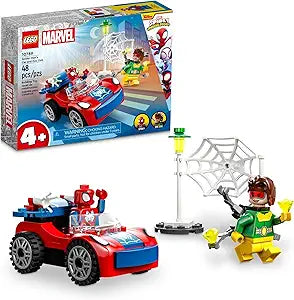 LEGO Marvel Spider-Man's Car and Doc Ock Building Set, Spidey and His Amazing Friends Buildable Toy for Kids 4 Plus Years Old with Glow in The Dark Pieces, 10789