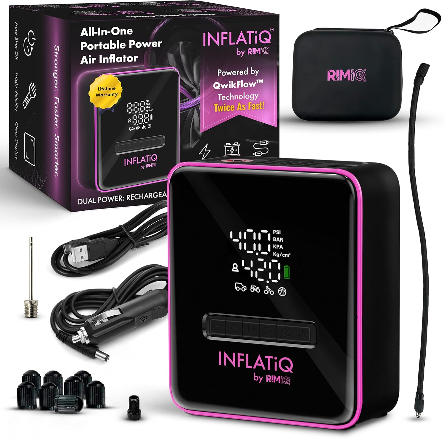 INFLATiQ by RIMiQ Tire Inflator Pink