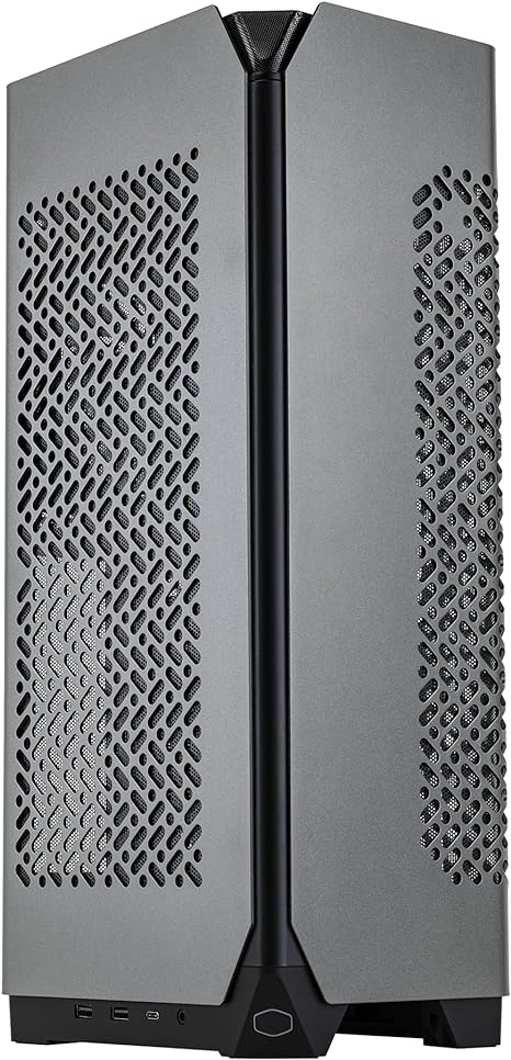 Cooler Master NCORE 100 MAX ITX SFF Tower Case, Custom 120mm AIO, 850W SFX Gold ATX3.0 PSU, 4 Slot GPU, Vertical Mount GPU, PCIe 4.0 Riser, Anodized Aluminum, USB Type C