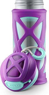 ZULU ATHLETIC | Echo | High Performance Water Bottle | 12 oz. Purple and Teal