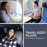 VaVerto Camping Pillow, Medium Firm Memory Foam Travel Pillow, Compressible & Portable, Breathable Washable Cover, Backpacking, Airplane & Car - Rose Pink