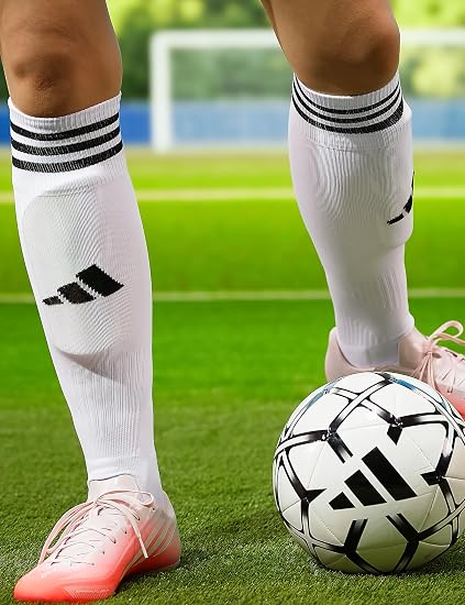 adidas Copa Zone Cushion Over-the-Calf Soccer Socks (1 Pair)- White/Black - Size M
