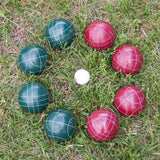 Trademark Games Bocce Ball Set Regulation Size - Lawn Game for Backyard or Beach - Includes Red and Green Bocce Balls, Pallino, and Carrying Case