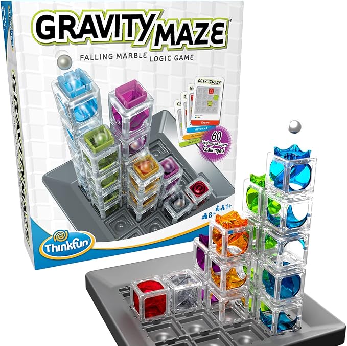 ThinkFun Gravity Maze Marble Run Brain Game and STEM Toy - Award-Winning Educational Toy for Kids 8+ | Spatial Reasoning Skill Development | Engineering and Building Game | 60 Logic Puzzles (New)