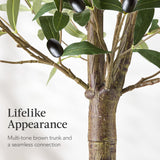 Best Choice Products - Artificial Olive Tree, Lifelike Faux Tree w/ White Pot, Decorative Olives - 8ft