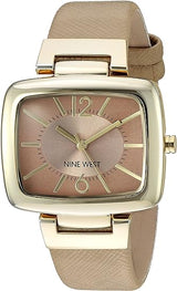 Nine West Women's Strap Watch- beige/gold (OPEN BOX)