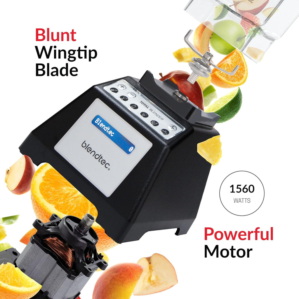 Blendtec Total Classic Original Blender and 75 oz FourSide Blender Jar - Kitchen Blender Bundle - Black