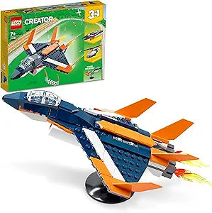 LEGO Creator 3 in 1 Supersonic Jet, Helicopter & Boat Toy 31126