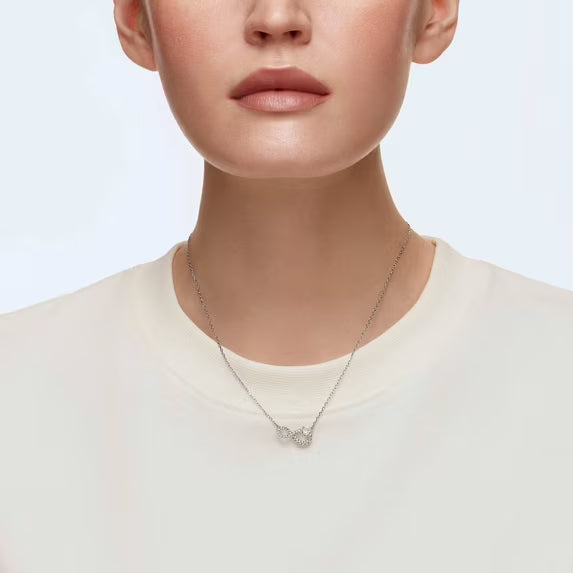 Swarovski Necklace Infinity (5520576) - White - Rhodium Plated