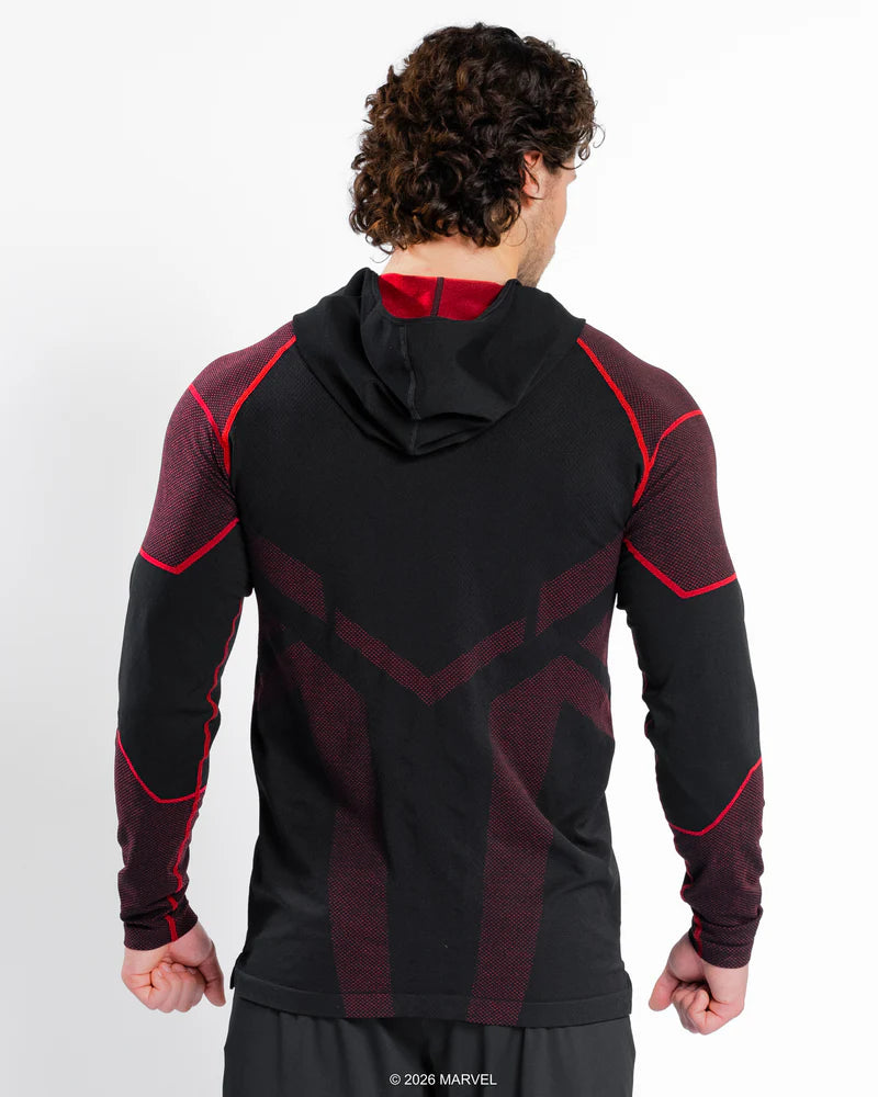 SuperX MARVEL DAREDEVIL Super Suit™ Men's Compression Pullover Hoodie - Midnight Black - Medium