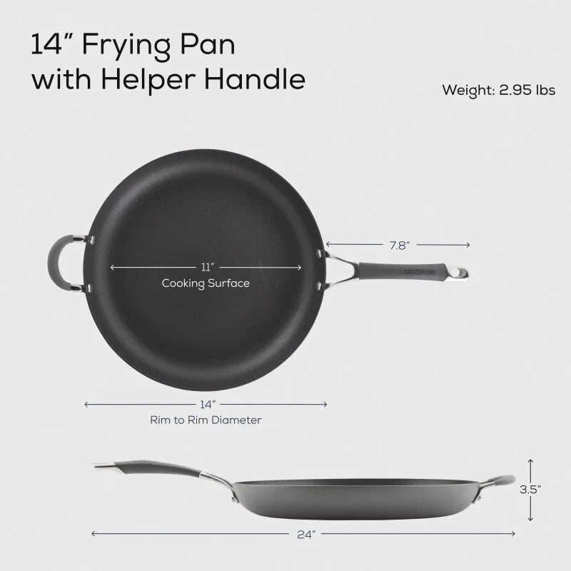 CIRCULON Radiance 14 in. Hard Anodized Frying Pan/Skillet With Helper - Model: 83906