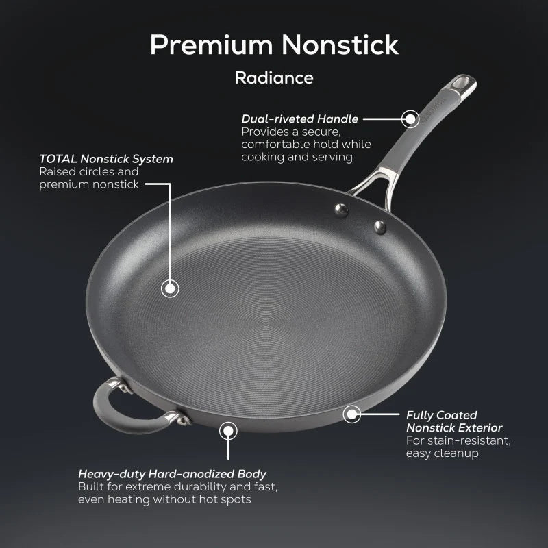 CIRCULON Radiance 14 in. Hard Anodized Frying Pan/Skillet With Helper - Model: 83906