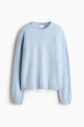 H&M - Women's Oversized Wool Sweater - Light Blue - US Small