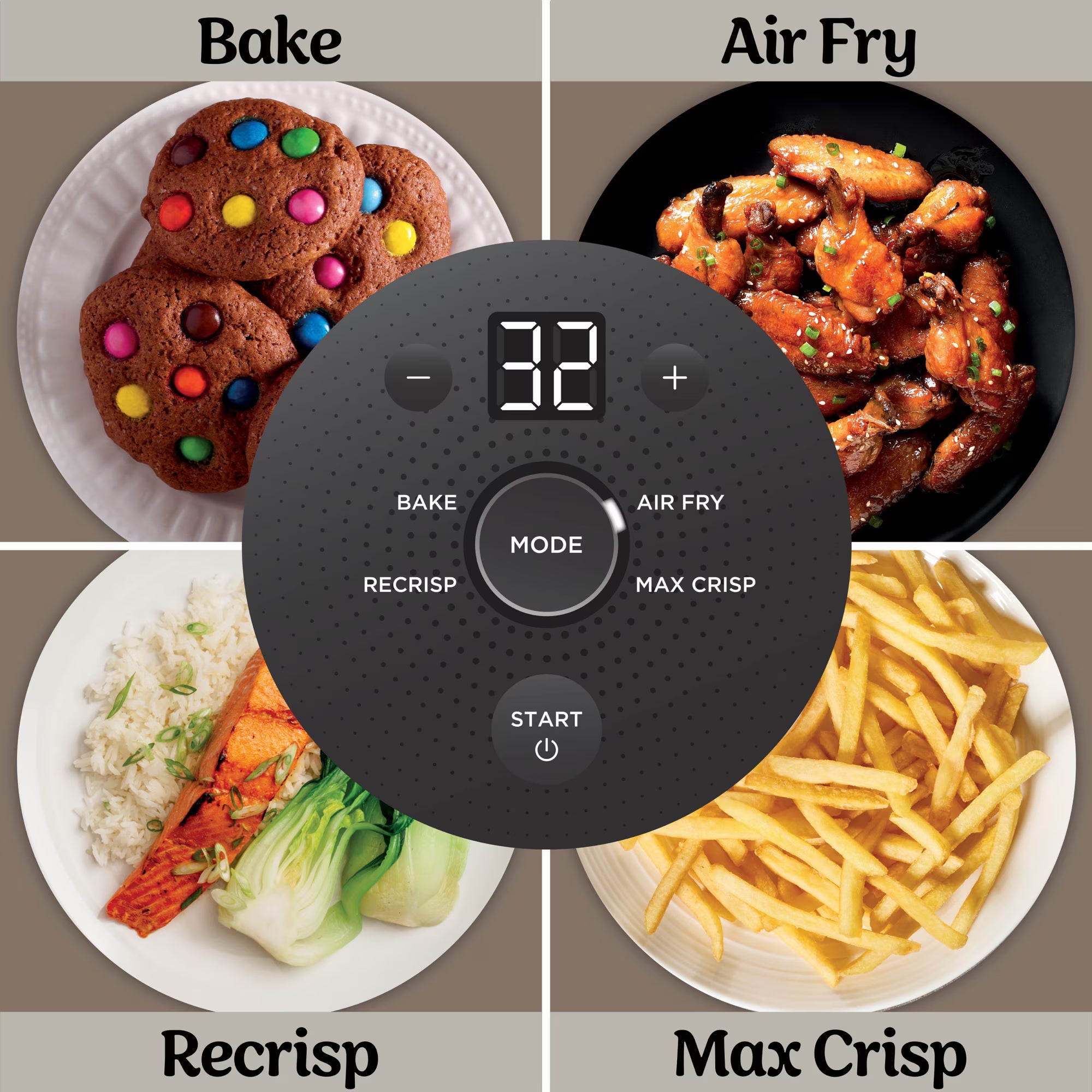 Ninja Crispi Glass Air Fryer 4-Qt, 4-in-1, Stone