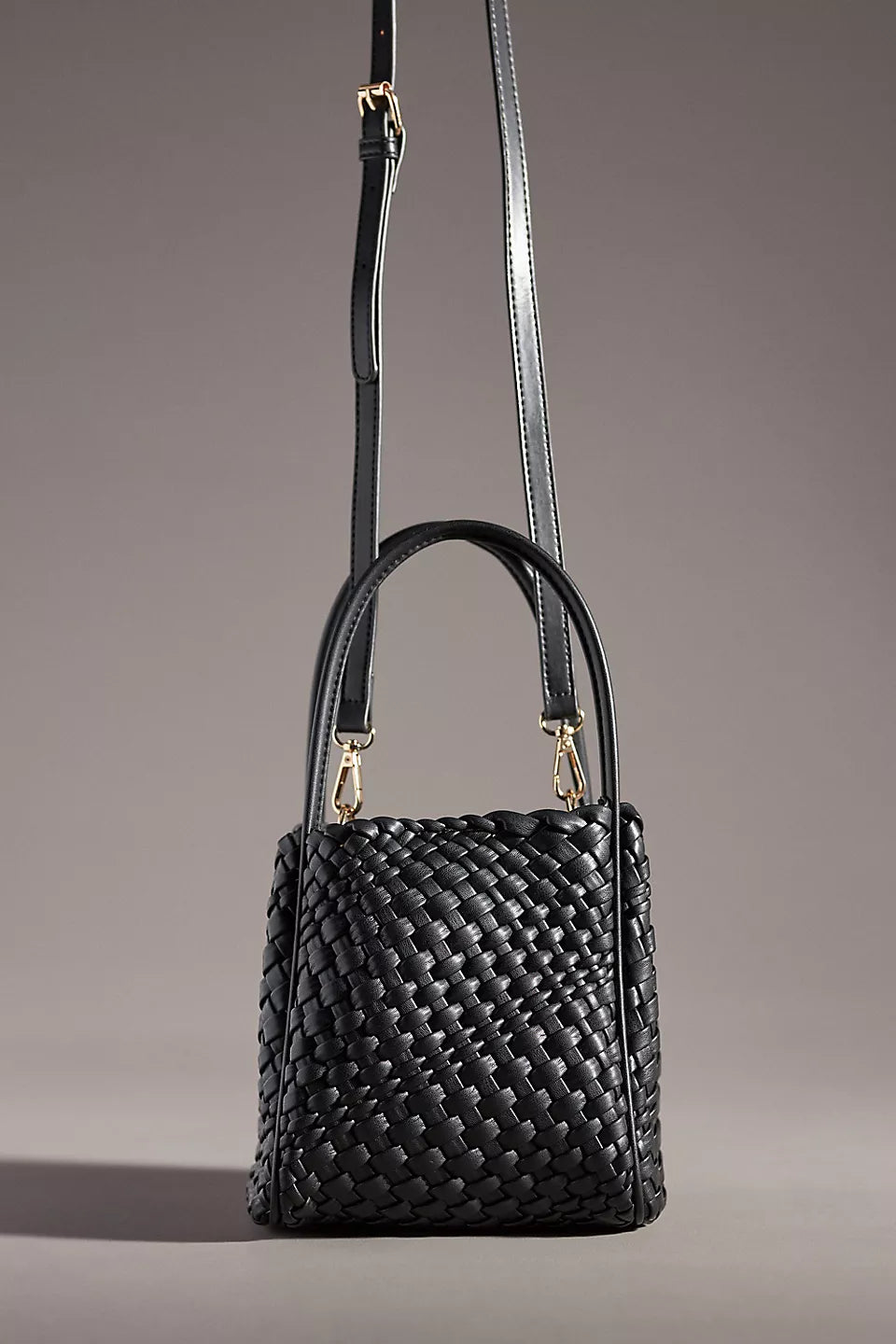 Anthropologie Hollace Tote: Woven Mini Edition - Black
