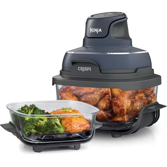 Ninja Crispi Air Fryer, Microwave, Freezer & Dishwasher Safe, Non Toxic Glass Portable Cooking System
