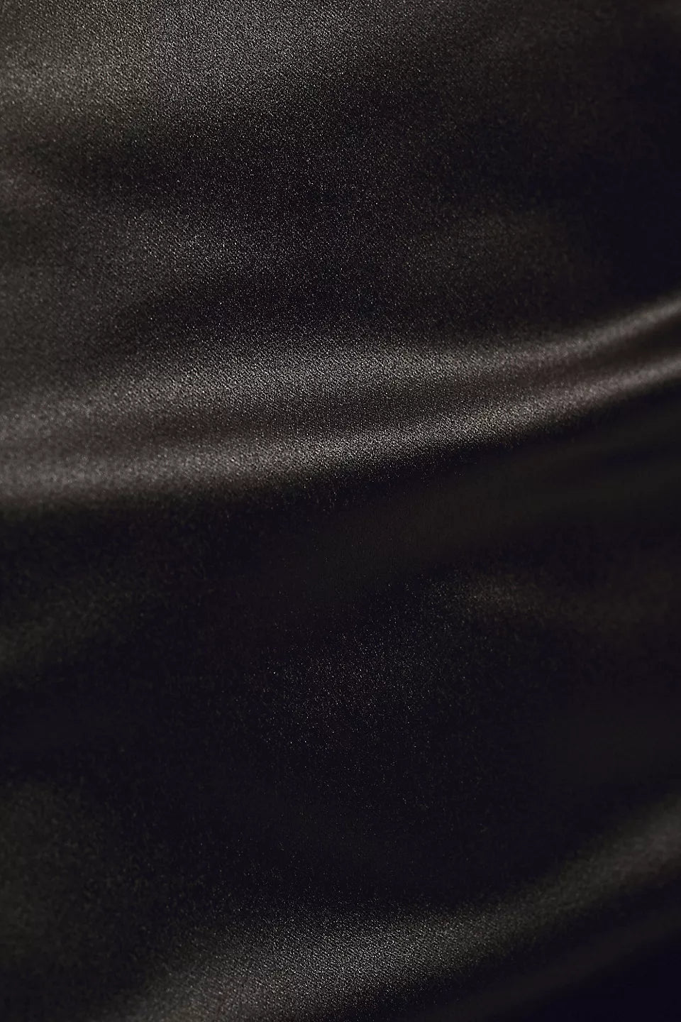 BHLDN Francesca High-Neck Stretch Satin Midi Dress - Black - Size Medium