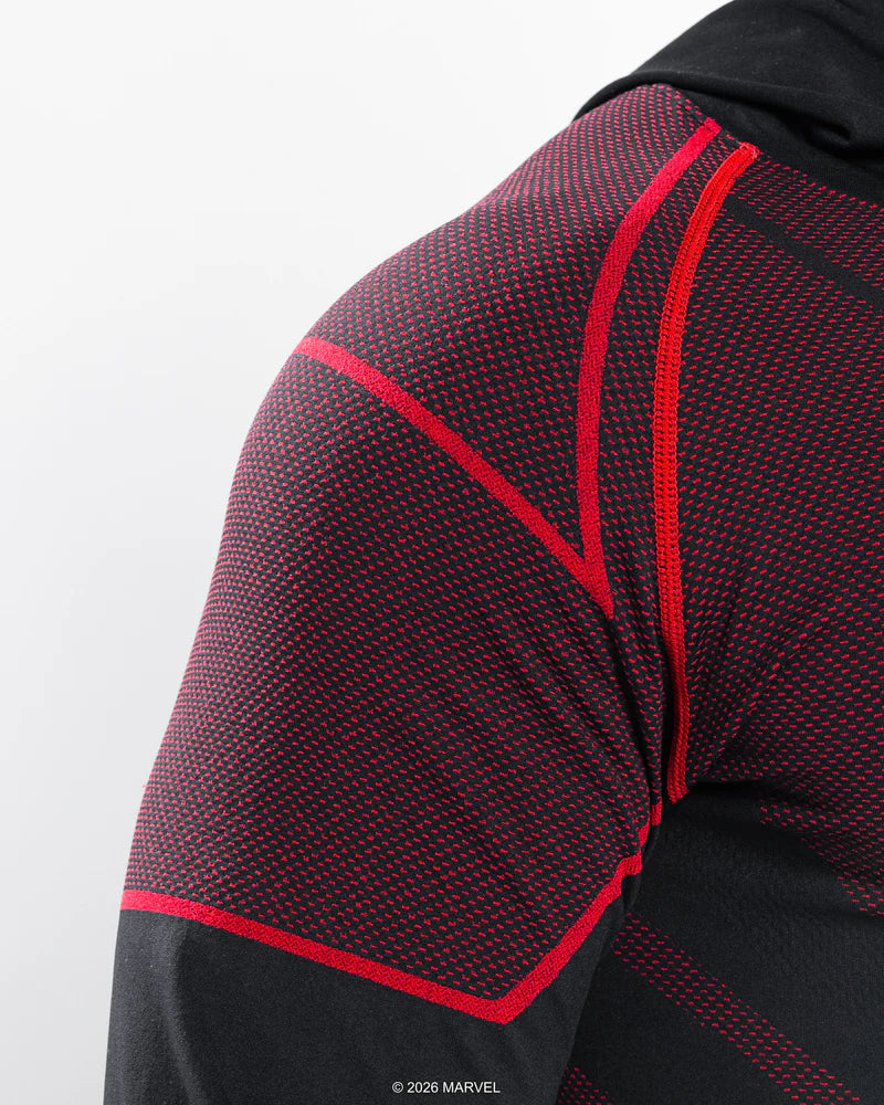 SuperX MARVEL DAREDEVIL Super Suit™ Men's Compression Pullover Hoodie - Midnight Black - Medium