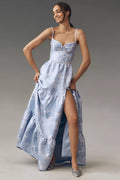 V. Chapman Lucetta Corset Tiered Maxi Dress Size 4
