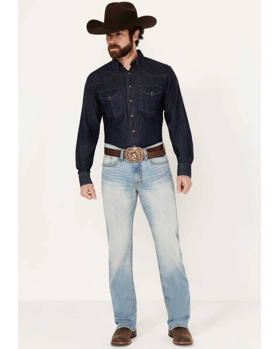 Cody James Men's Cowboy Wash Jackson Slim Straight Stretch Denim Jeans  34W x 36L