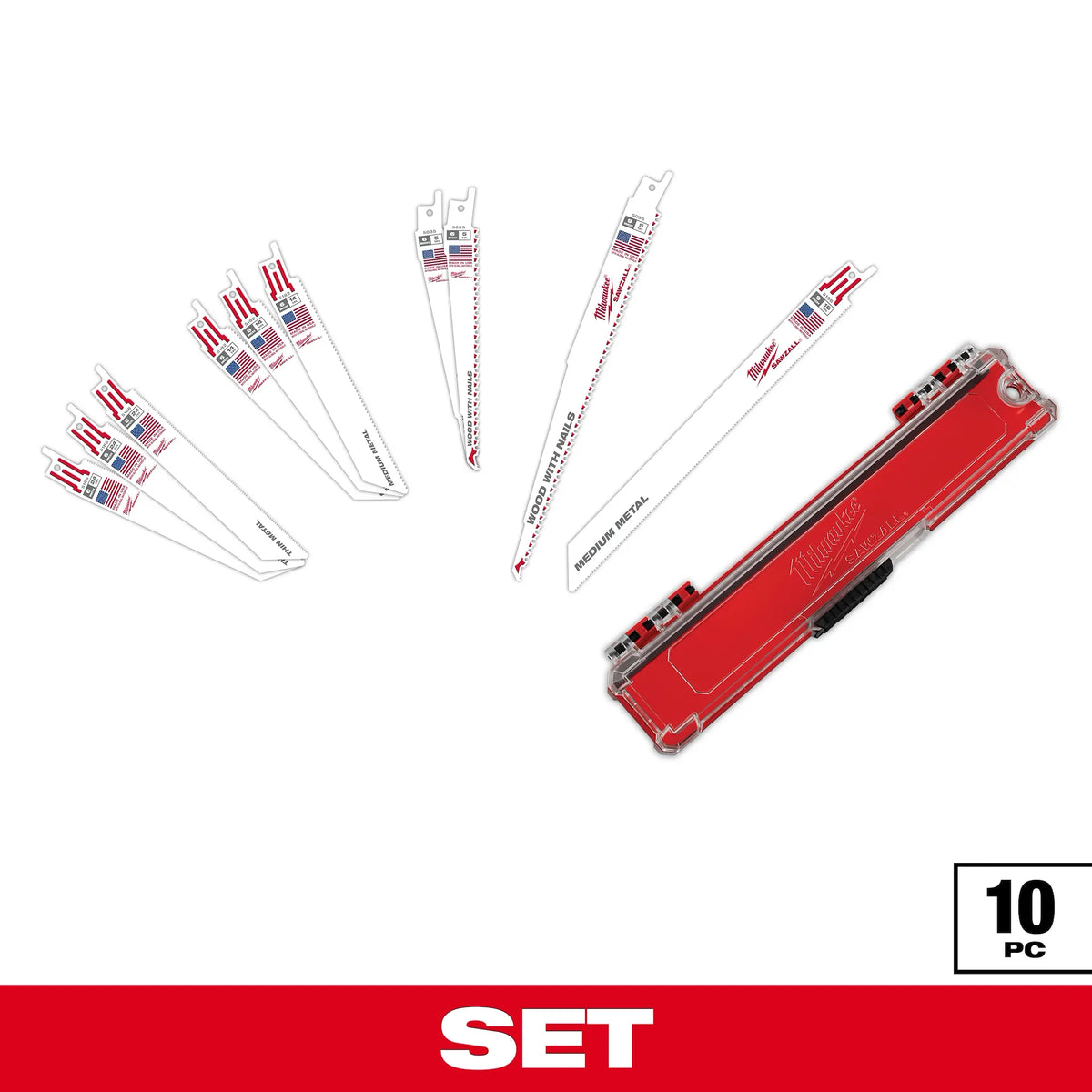 Milwaukee - 10PC General Purpose SAWZALL® Blade Set, 49-22-1110W