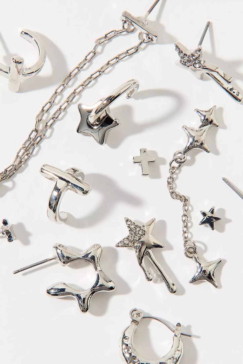 Urban Outfitters - Stars Are Blind Post & Hoop Earrings Set