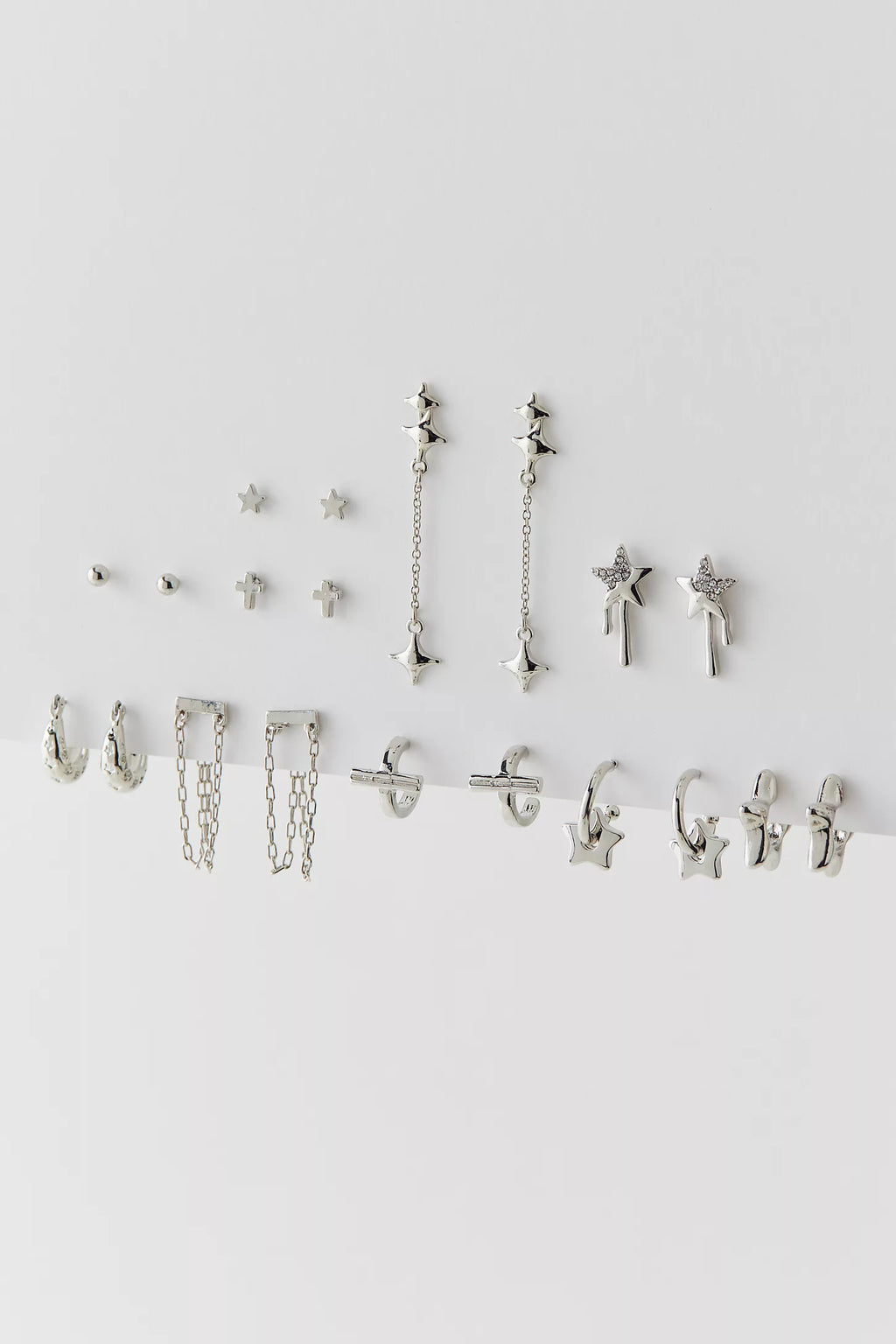 Urban Outfitters - Stars Are Blind Post & Hoop Earrings Set